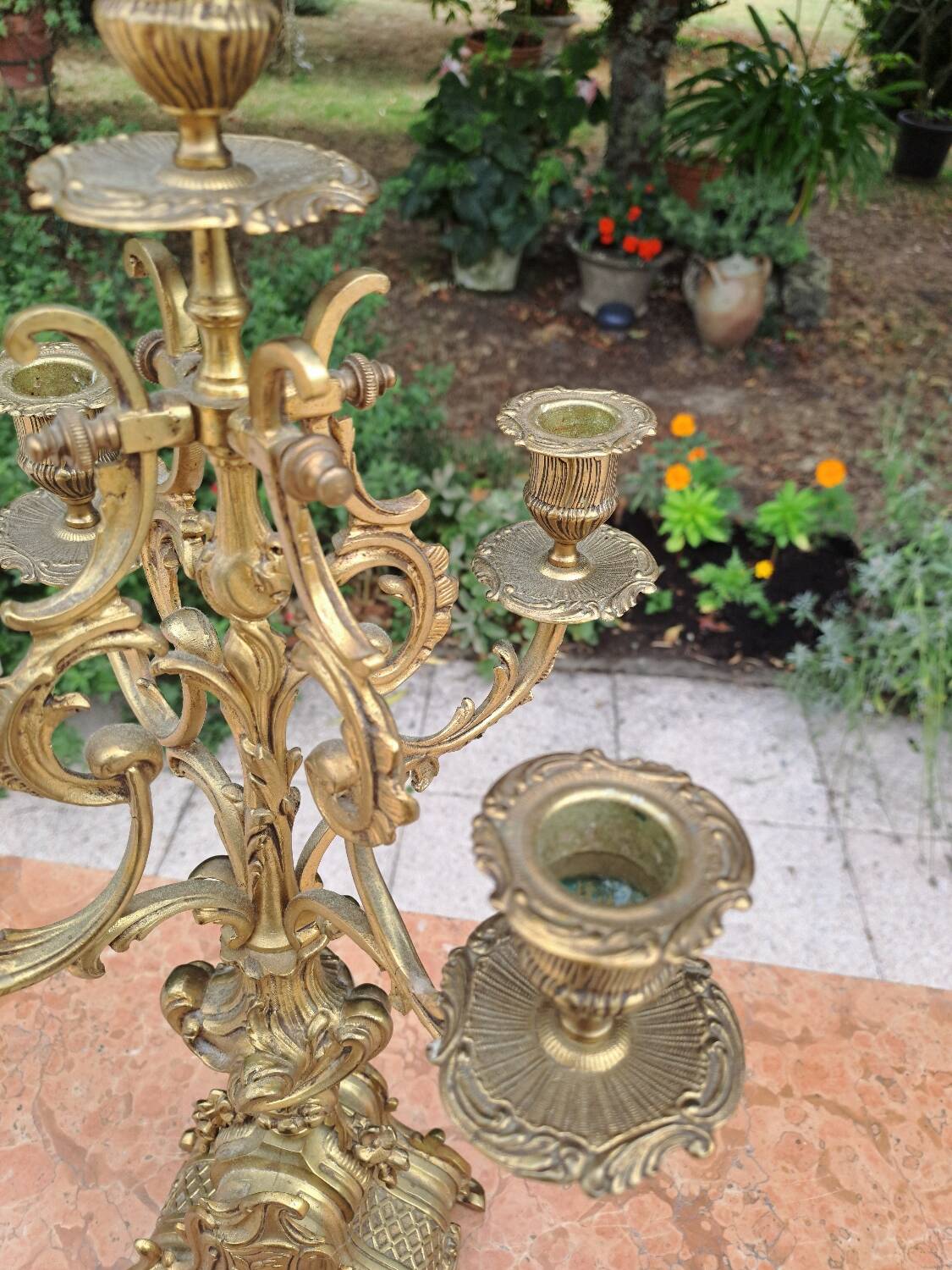 Napoleon III bronze candlestick