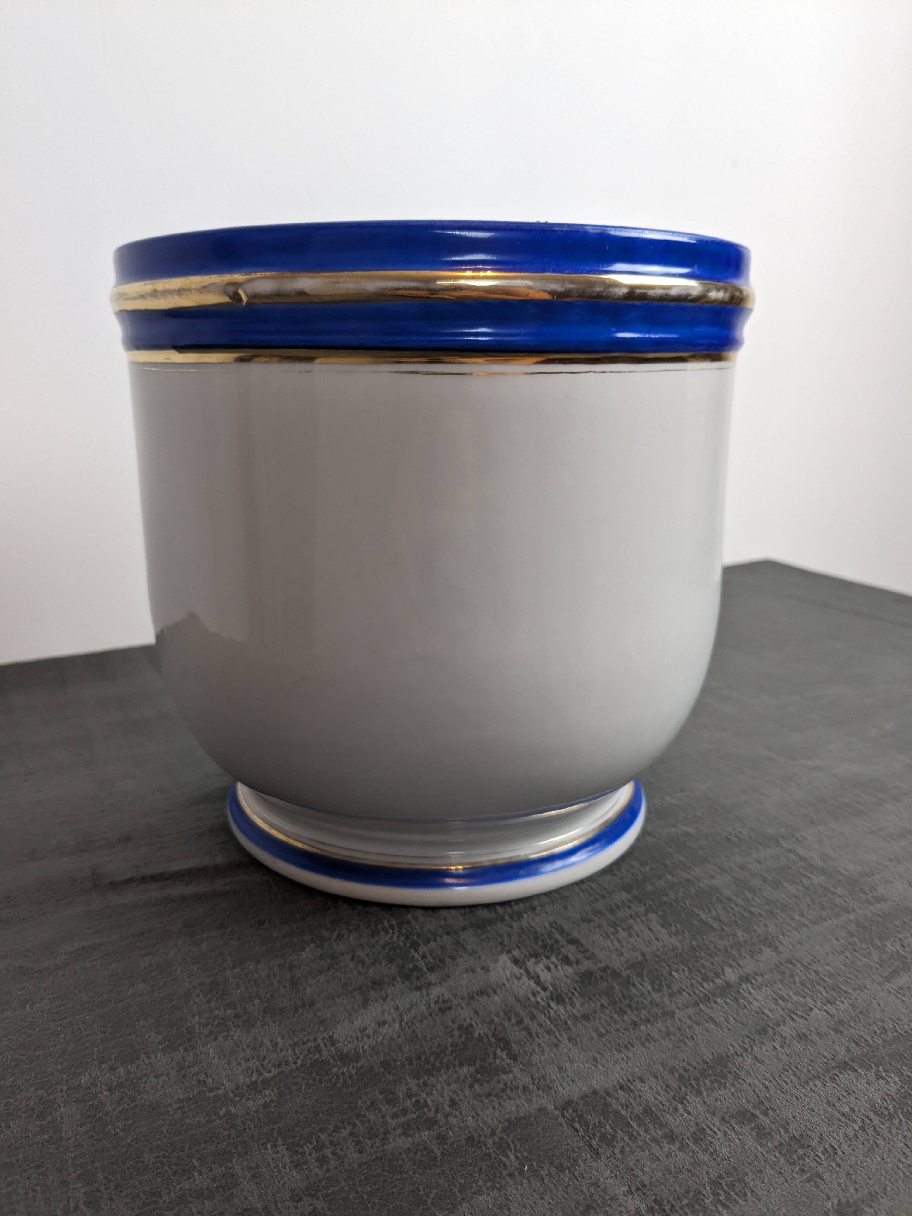 Cache pot vintage en céramique
