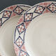 Lot de 12 assiettes en faience de Sarreguemines, modèle Brady