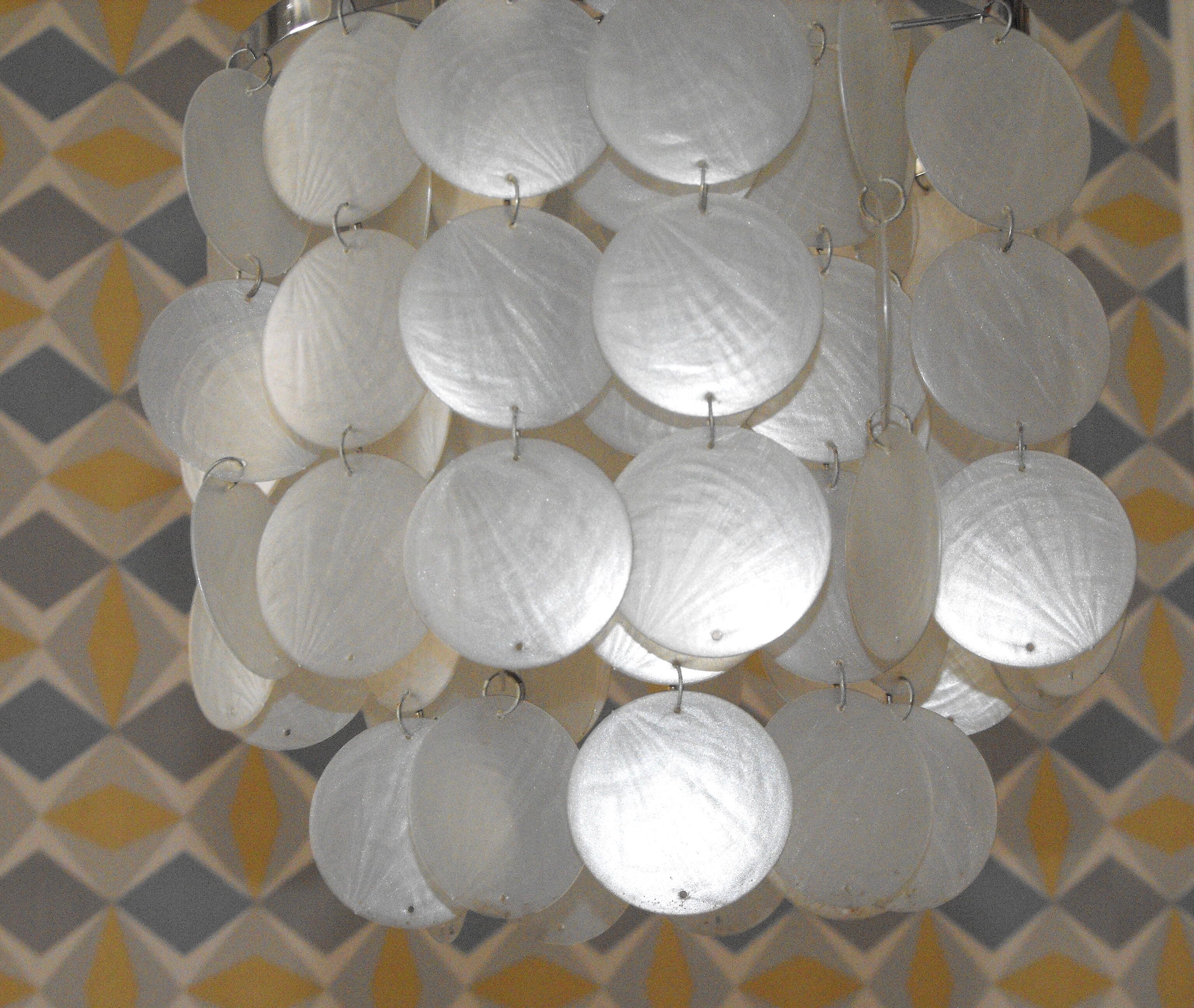 Mother-of-pearl chandelier 70s.