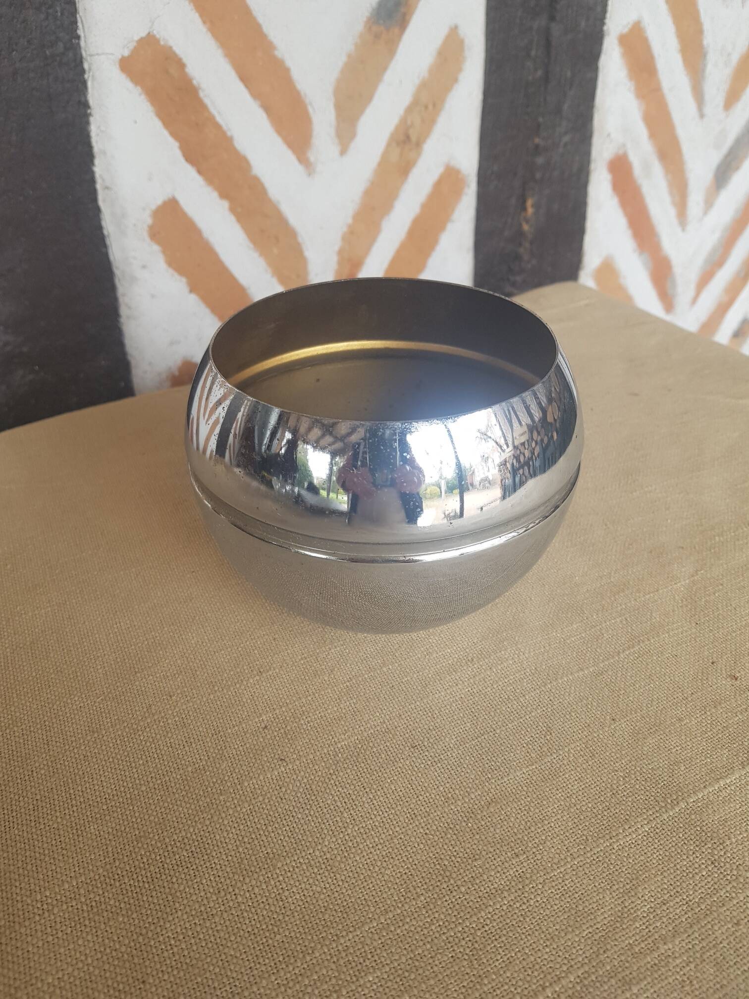 Round stainless steel lampshade