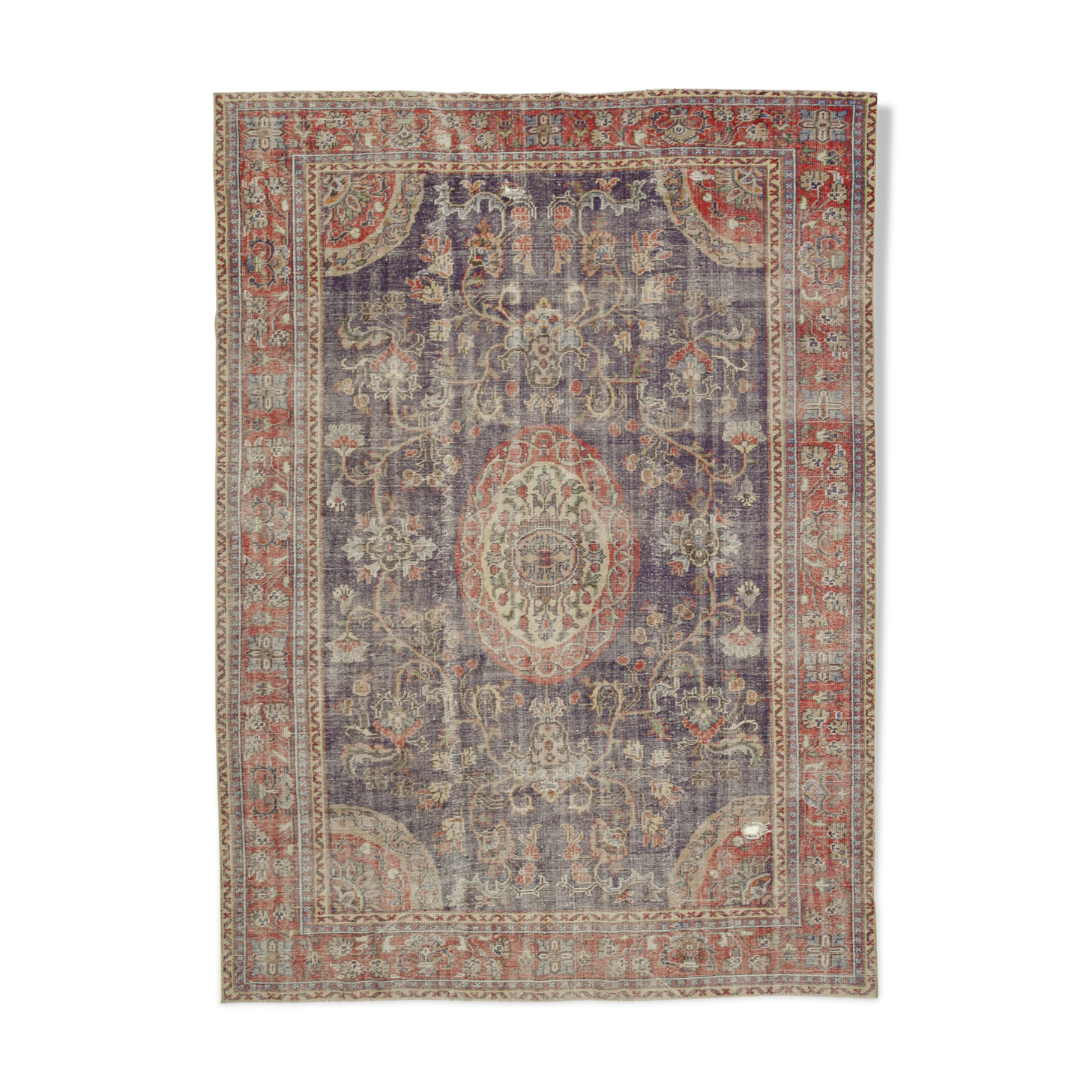 Red vintage large area rug 316 x 230 cm