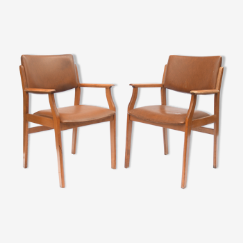 Pair of Danish-style armchairs