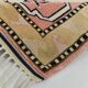 6x8 Pink & Navy Blue Oriental Vintage Rug, 186x247Cm