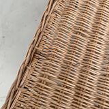 Woven wicker and metal coffee table 1960