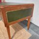 solid wood desk, leather top and extension