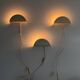 Set of three cream metal wall lights by Nordlux, 1980s, Sweden.