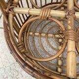 Vintage rattan bar server