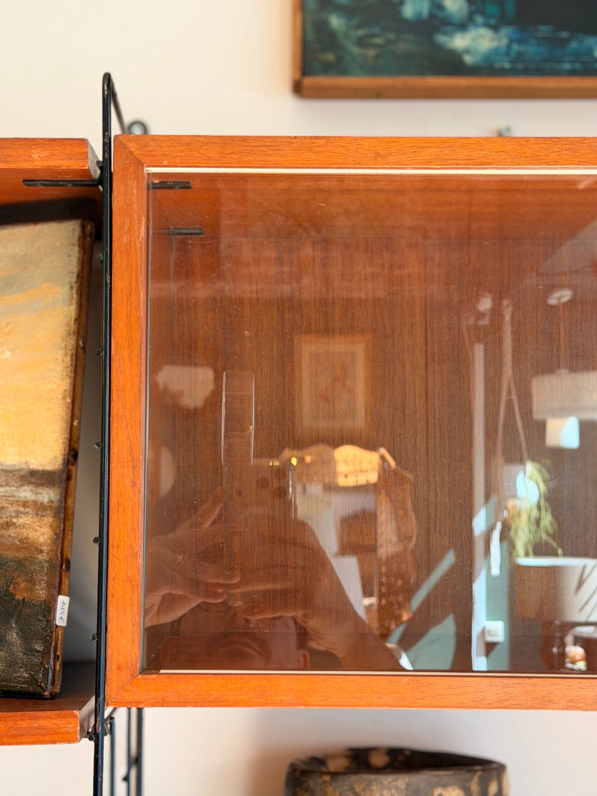 Modular wall shelf in teak – 1960s