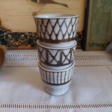Vintage ceramic egg cups Vallauris Émile Masson