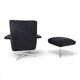 Kaufeld Siesta 62 lounge chair with ottoman by Jacques Brule, 1960