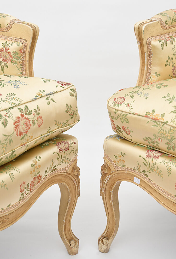 Paire de fauteuils bergères