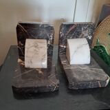 Pair of bookends. Made of marble. Art Deco.