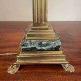 Column lamp in gilded bronze and marble 36cm