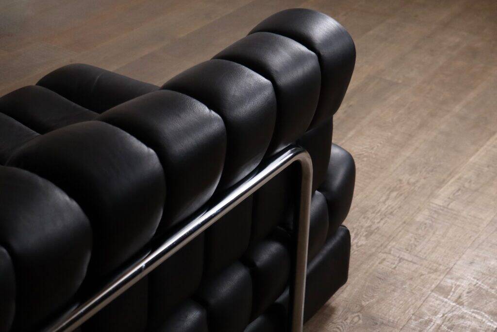 De Sede DS-85 sofa bed in black leather, Switzerland, 1960s