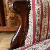 Louis Philippe style armchair with footrest from the 19th century.