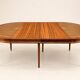 Extendable dining table – Louis XVI style – Mahogany, leather, brass
