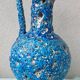 Blue ceramic jug
