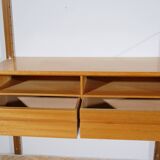 Poul cadovius modular shelving wall system royal, oak, danish design,1960s
