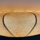 Modern mid-century Cocoon ceiling light by Friedel Wauer for Goldkant Leuchten, 1960s.