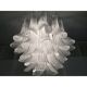Clear “Selle Seghettate” Murano Glass Candlestick