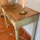 Old patinated wooden console – French country spirit, turned legs.
