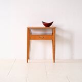 Vintage nightstand with drawer and double shelf