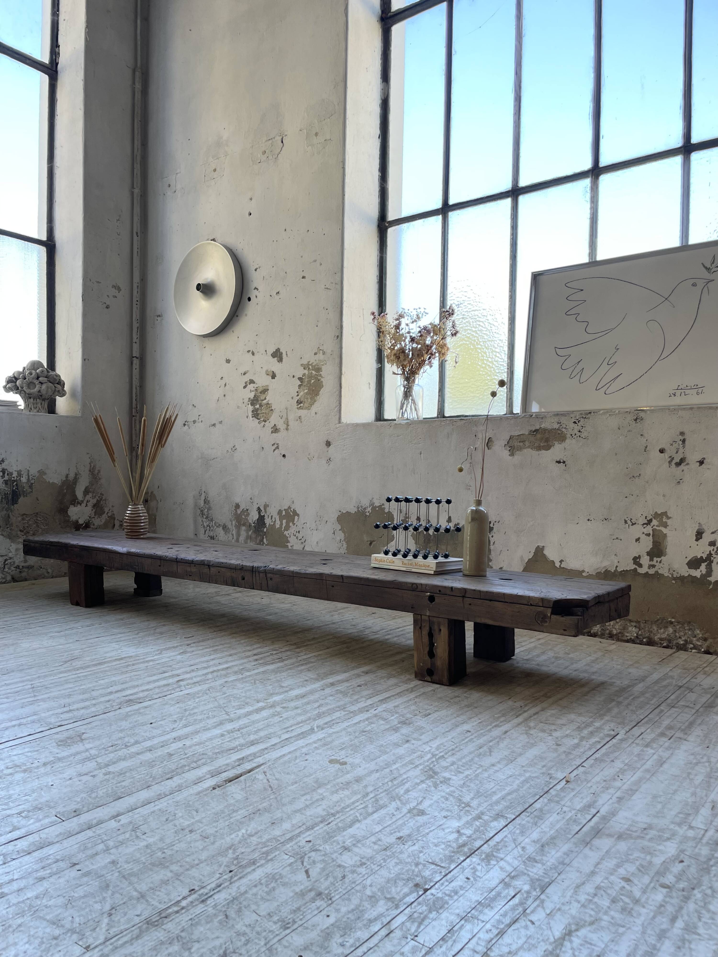 Workbench bench coffee table solid oak XXL