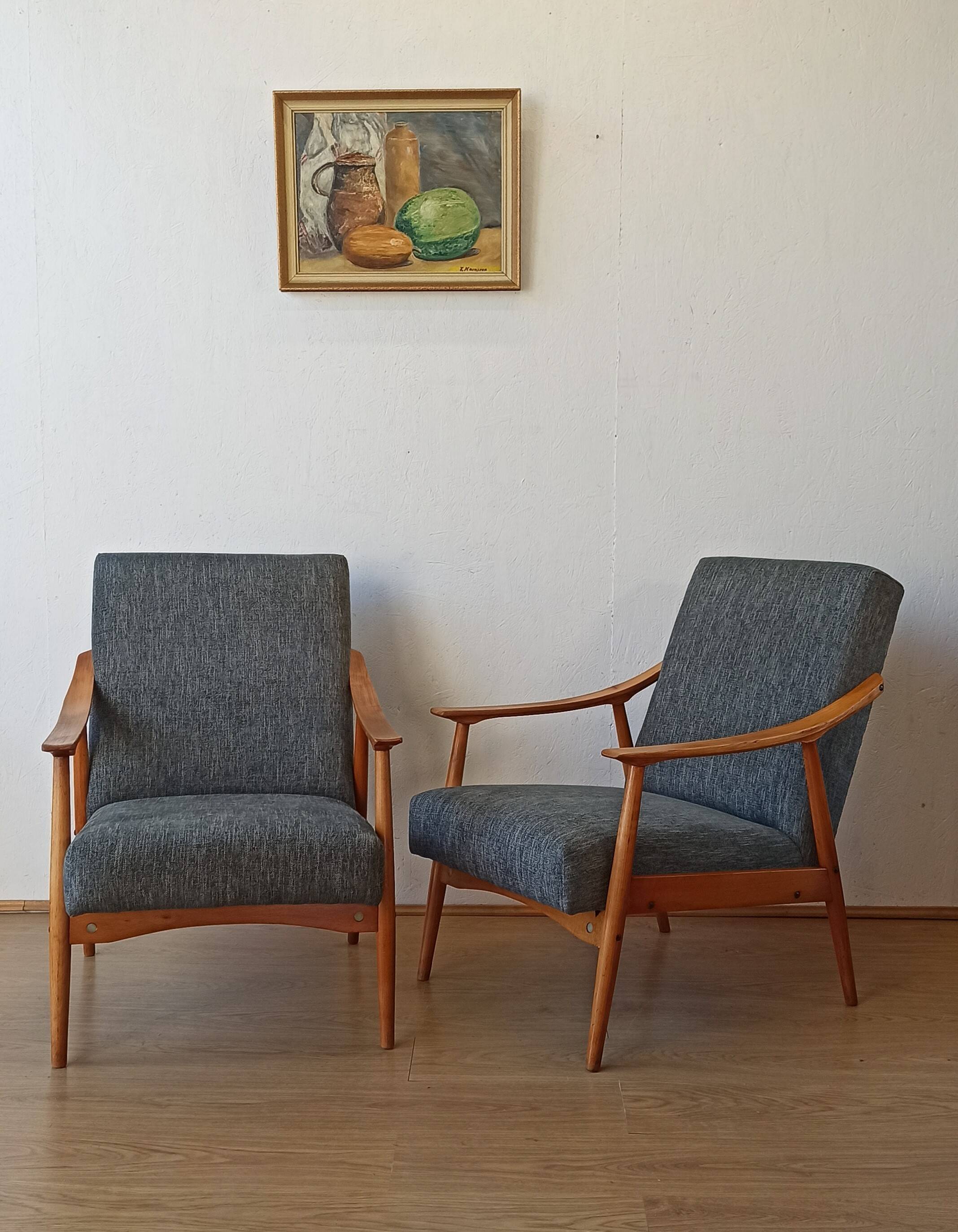 Pair of Mid-Century Armchairs 70s.