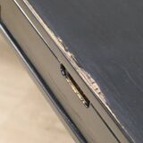 Vintage Simat edition desk in blackened wood, 1980
