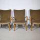 Mid Century Lounge Armchairs with Velvet Upholstery, Set of 3, 1960s