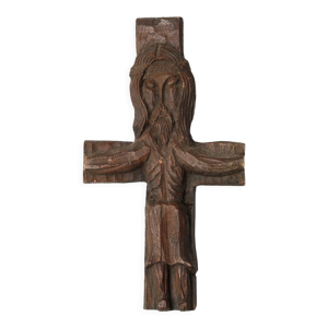 Crucifix mural art populaire