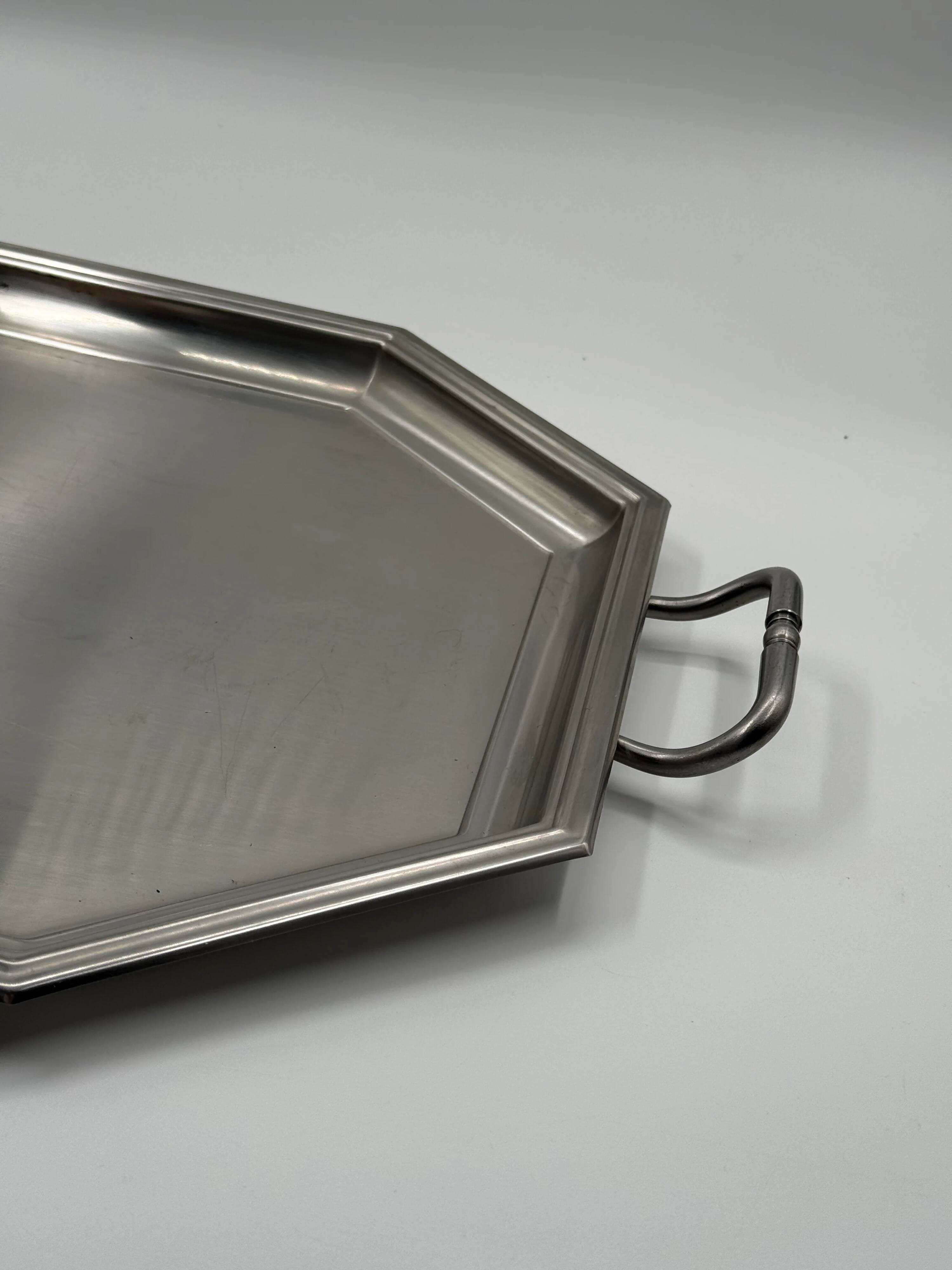 Vintage French metal serving tray