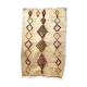 Tapis berbère marocain azilal à losanges fluos 226x150cm