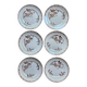 Ironstone dessert plates, poppies