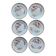 Ironstone dessert plates, poppies