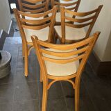 Chaises Baumann Bistrot Vintage Skaï Blanc