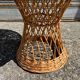 Vintage rattan and wicker side table