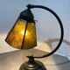 Art Deco table lamp with a glass paste shade
