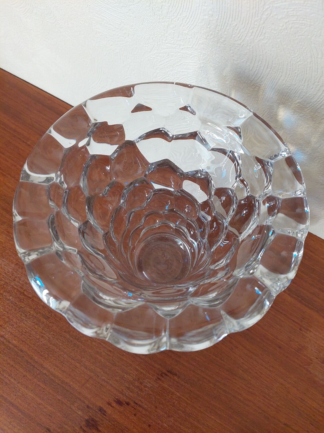 Pierre D'Avesn Clear Crystal Vase, Art Deco