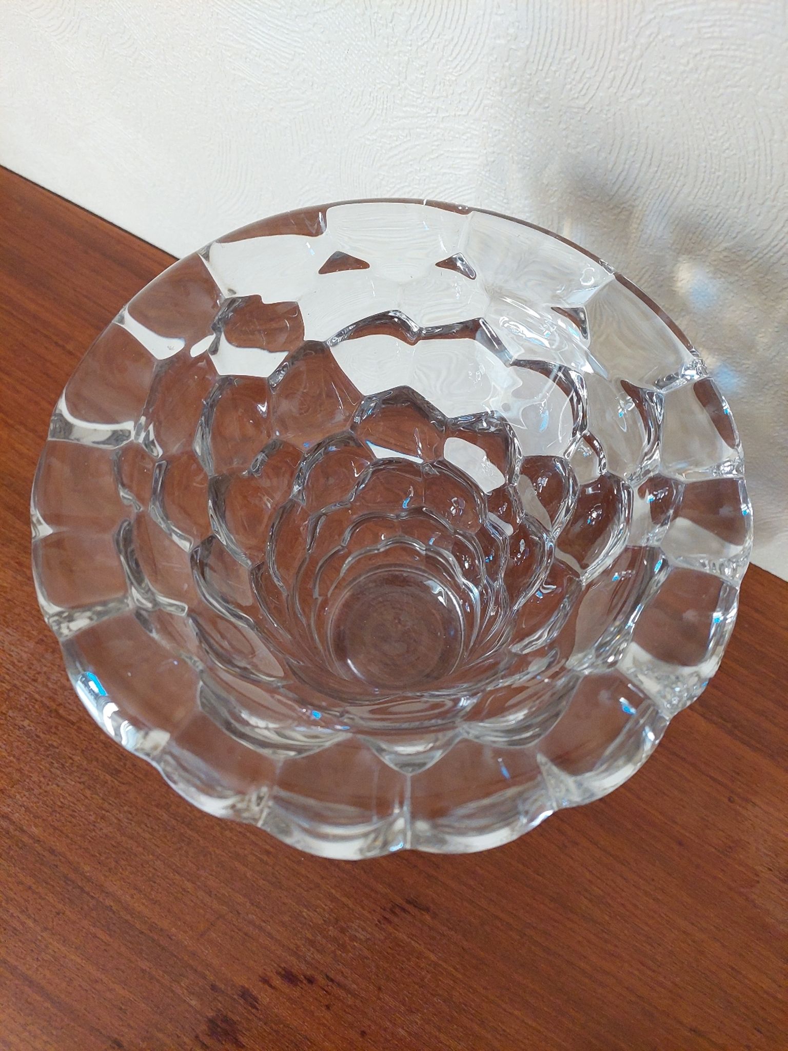 Vase en cristal transparent Pierre D'Avesn , Art Deco