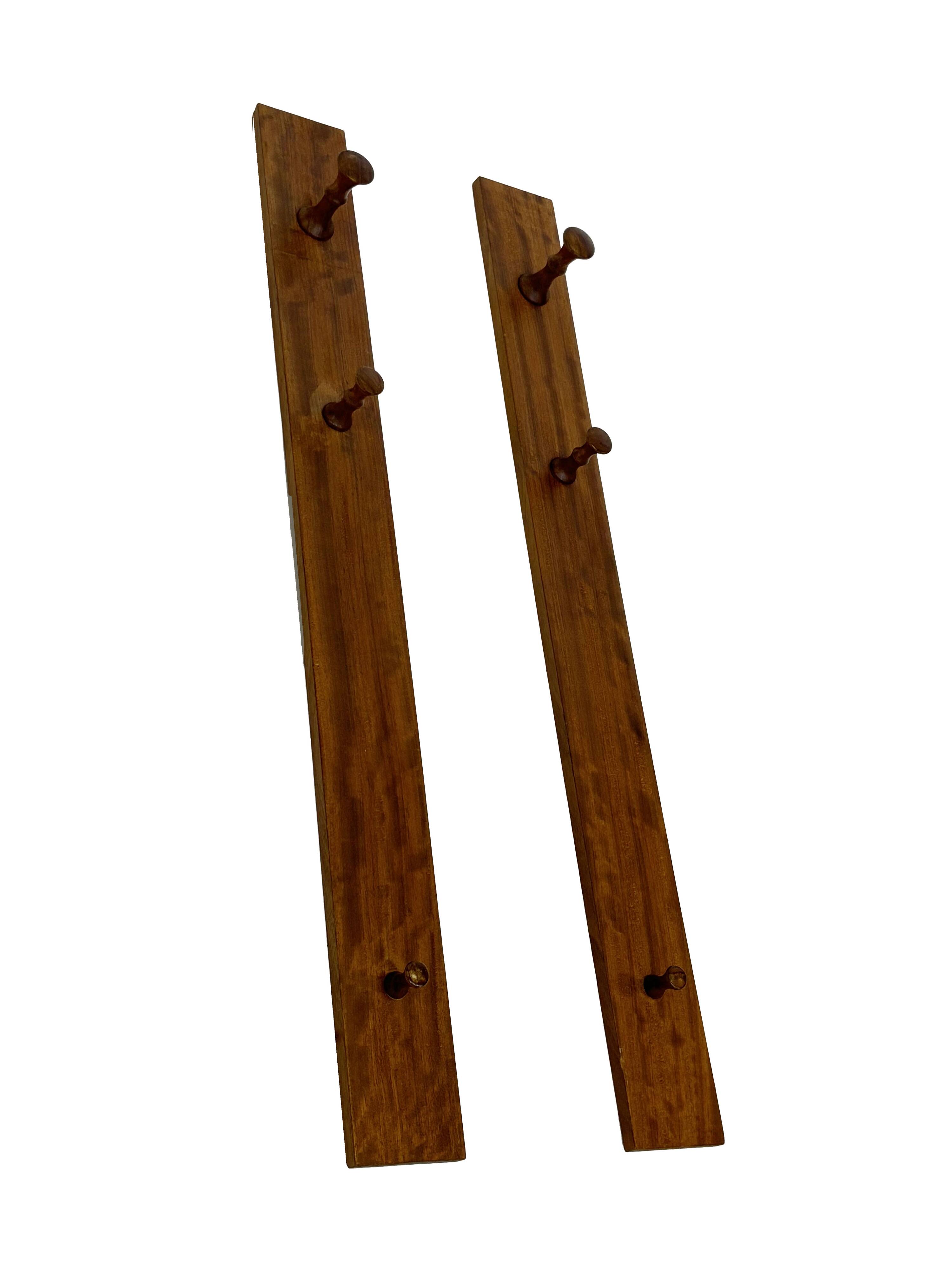 Vintage Danish Wall Coat Racks - Set of 2 in Teak Danish Design