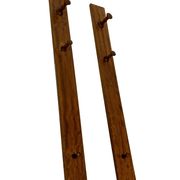 2 portemanteaux muraux danois vintage en teck
