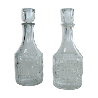 Set of 2 glass bottles
