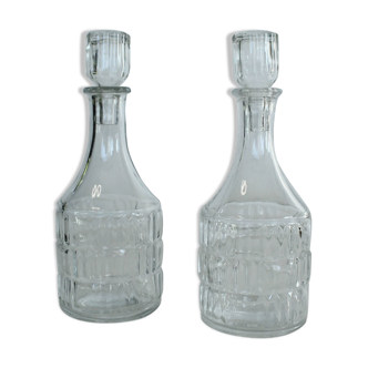 Lot de 2 flacons en verre