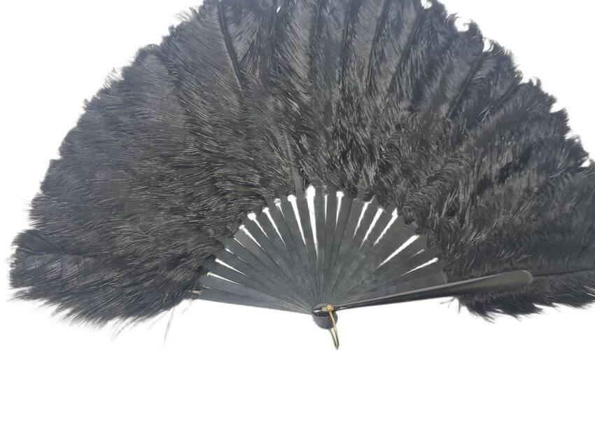 Art Deco Polish Austria feather fan, 1920s