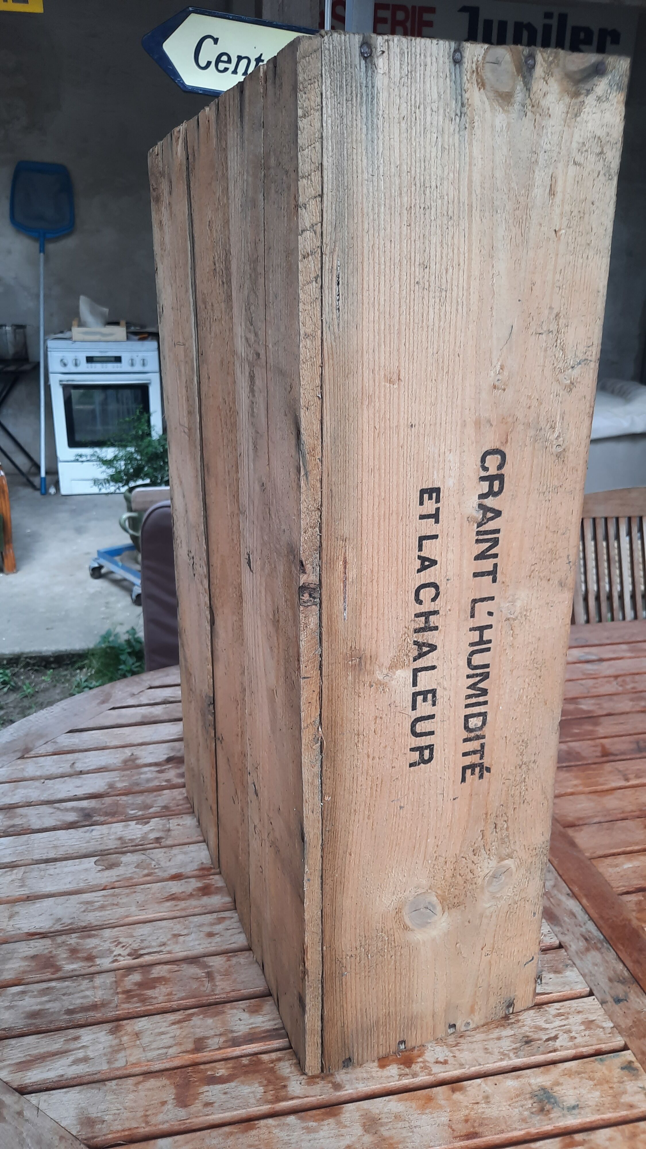 Nestlé chocolate wooden crate