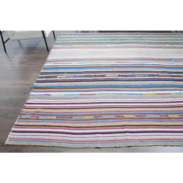 1970s vintage Turkish Oushak handmade wool cotton beige area rug 302x398