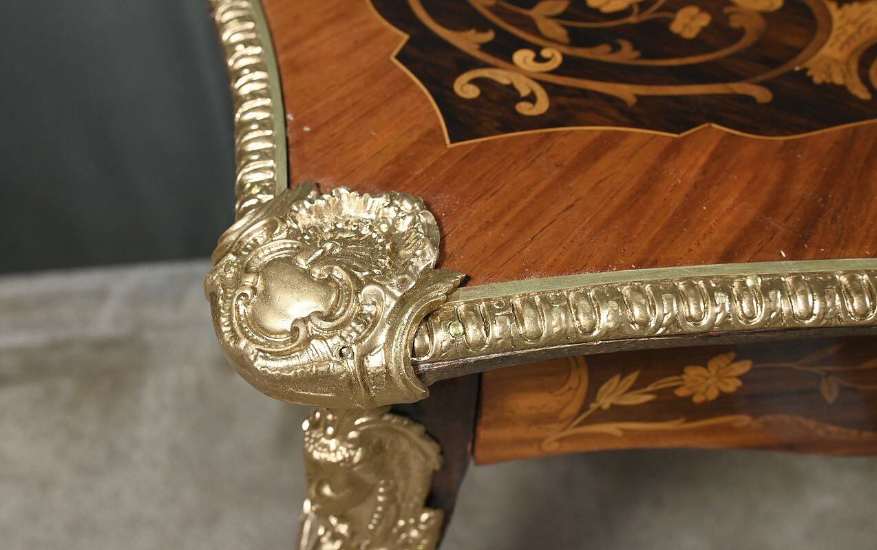 Rosewood Table with Marquetry, Napoléon III period