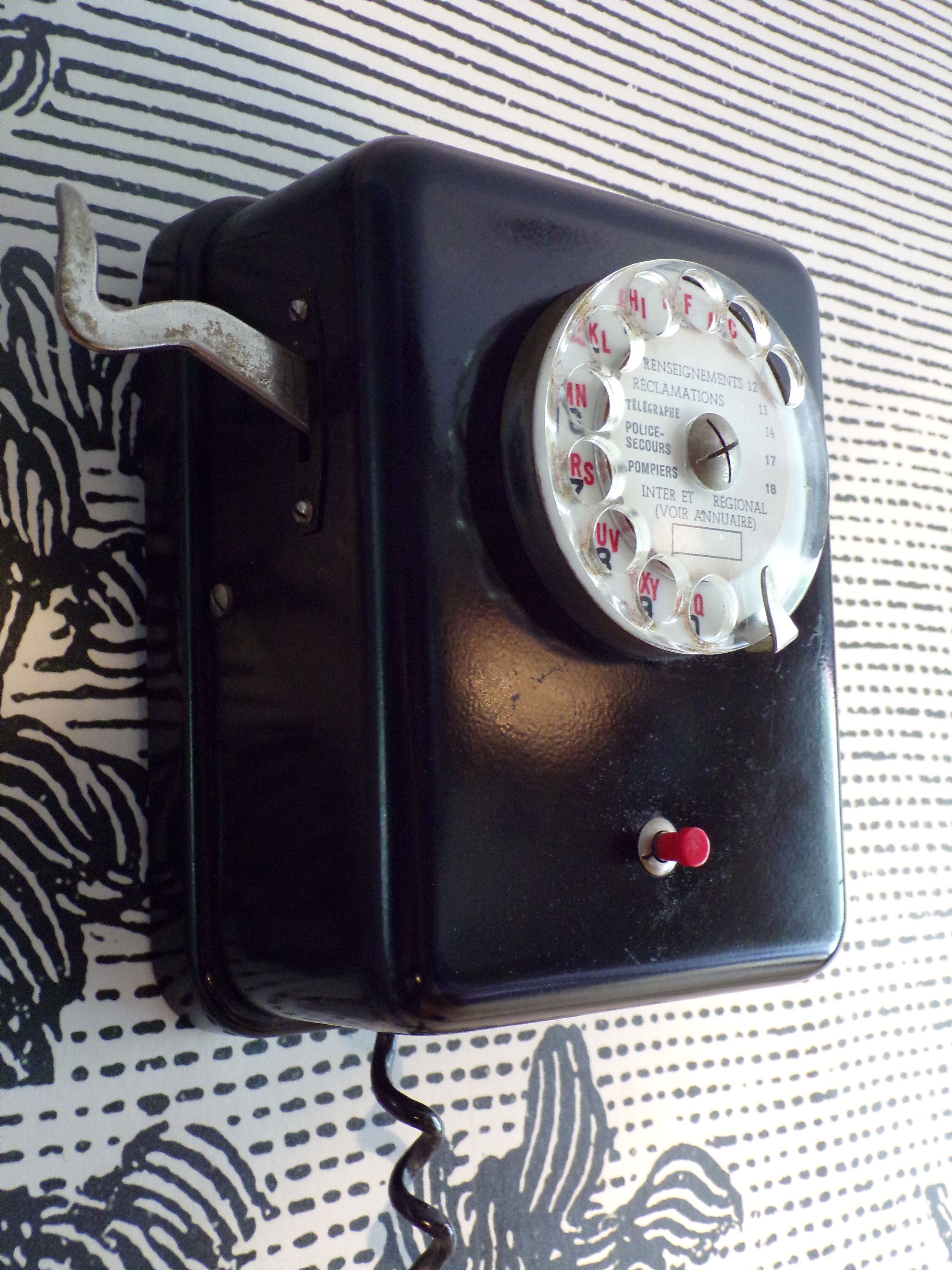 Vintage metal wall phone